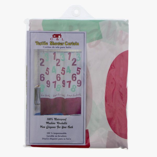 Cortina de Tela C&L para Baño Blanca/Fucsia – Ferrisariato