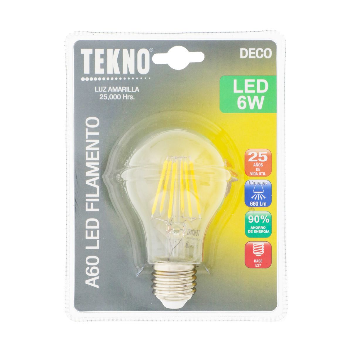 Foco Led Tekno - Luz Amarilla 6w - FerrisariatoFerrisariato