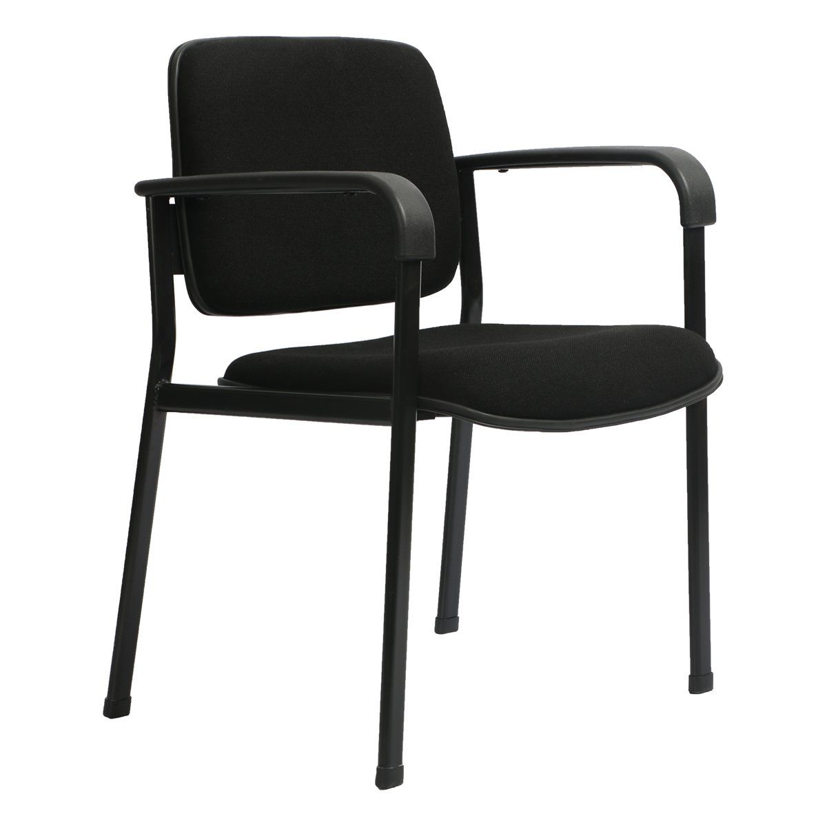 Silla para Oficina Fija Respaldar Medio con Brazo Negra – Ferrisariato