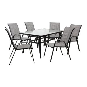 Juego de Muebles para Jardín – 7 Piezas – Ferrisariato