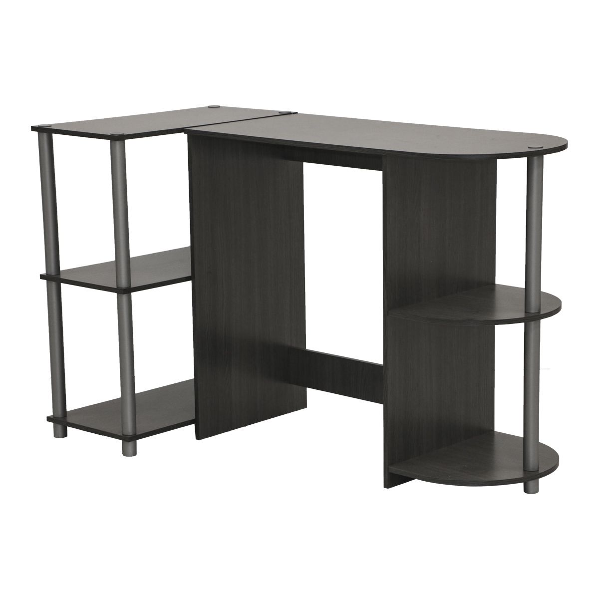 Set de Escritorio con Repisero Roble Gris – 3 Niveles – Ferrisariato