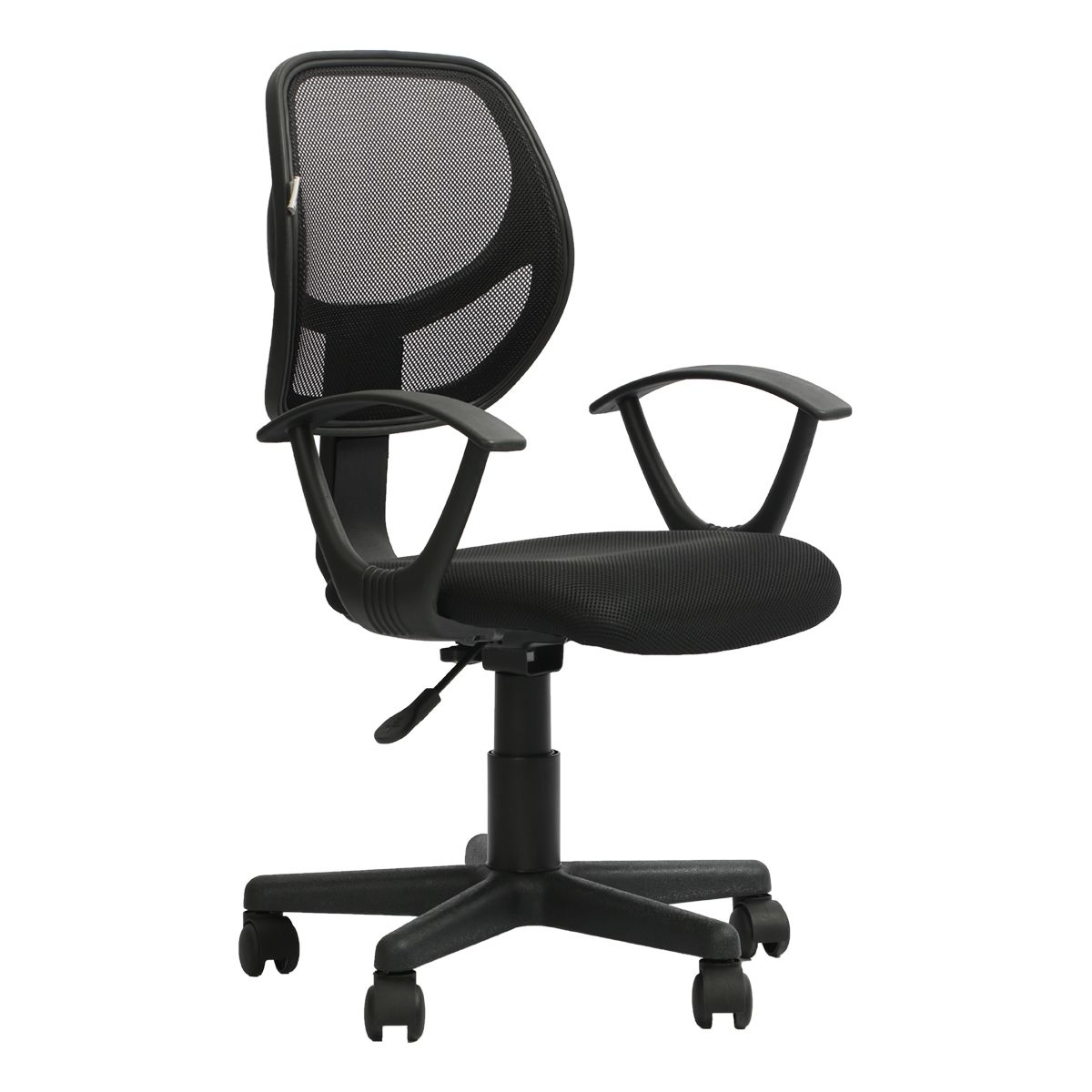 Silla para Oficina Tokoa Respaldar Medio de Malla con Brazo Negra