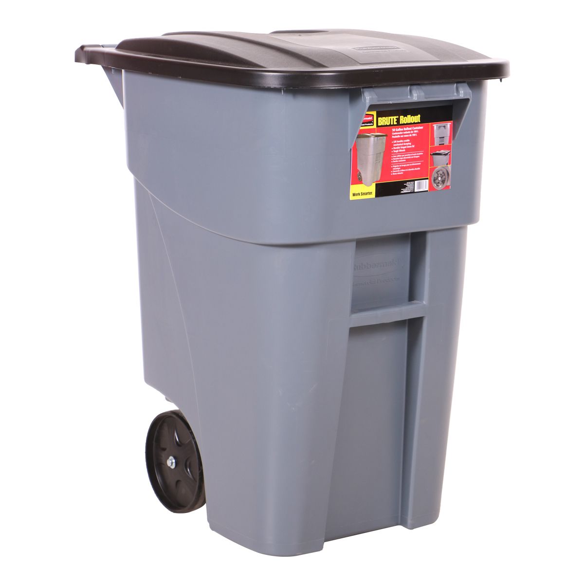 Tacho de Basura Industrial Rubbermaid Gris con Ruedas – Ferrisariato