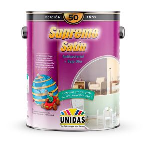 Pintura Unidas Supremo Satín Blanco 1Gal