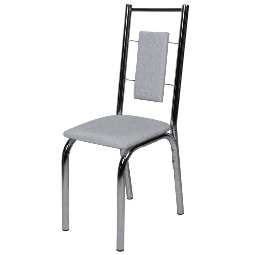 SILLA PARA COMEDOR GRIS CROMADO – Ferrisariato
