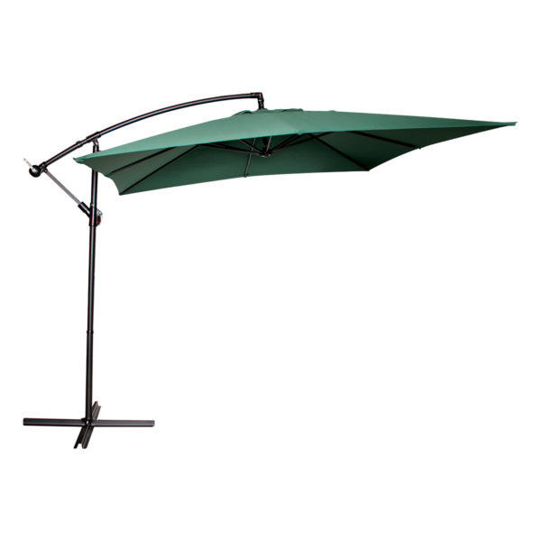 Sombrilla Verde Tipo Banana con Elevador – Ferrisariato