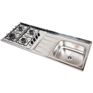 Fregadero de Acero Inoxidable Socoda 1 Pozo 4 Hornillas – Ferrisariato